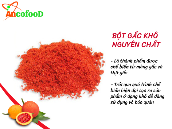 Bột gấc khô – nguồn thực phẩm giàu dưỡng chất