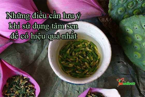 Những điều cần lưu ý để sử dụng tâm sen hiệu quả nhất