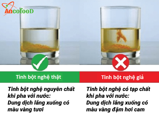 4 cách đơn giản giúp bạn phân biệt tinh bột nghệ vàng thật giả?